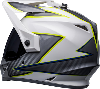 BELL MX-9 Adventure Mips Helm - Dalton Gloss White/Hi-Viz Yellow