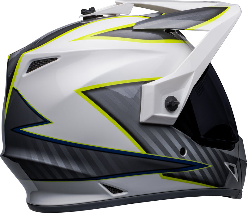 BELL MX-9 Adventure Mips Helm - Dalton Gloss White/Hi-Viz Yellow