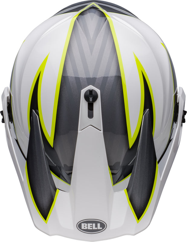 BELL MX-9 Adventure Mips Helm - Dalton Gloss White/Hi-Viz Yellow