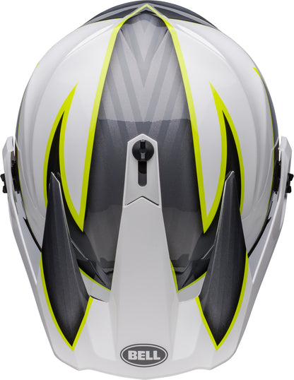 BELL MX-9 Adventure Mips Helm - Dalton Gloss White/Hi-Viz Yellow