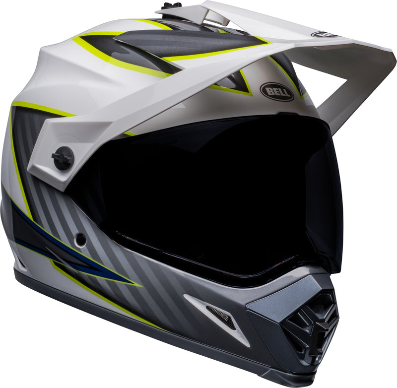 BELL MX-9 Adventure Mips Helm - Dalton Gloss White/Hi-Viz Yellow