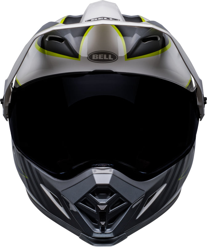 BELL MX-9 Adventure Mips Helm - Dalton Gloss White/Hi-Viz Yellow