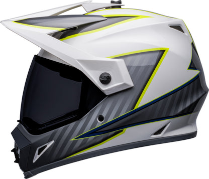 BELL MX-9 Adventure Mips Helm - Dalton Gloss White/Hi-Viz Yellow