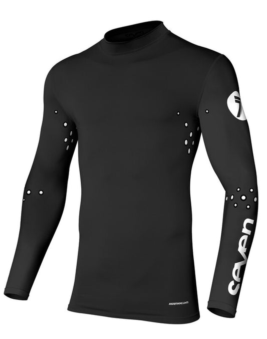 SEVEN Zero Staple compression laser cut jersey - black