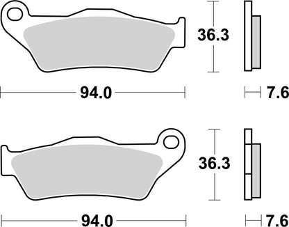 BREMBO Street Remblokken - 07BB04SA Gesinterd metaal