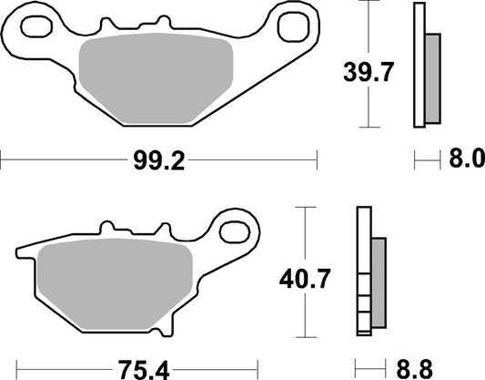 BREMBO Off-Road Remblokken - 07SU31SD Gesinterd metaal