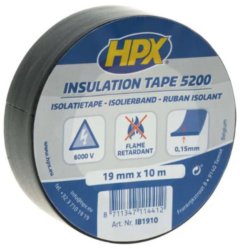 HPX 5200 Plakband (19 mm x 10 m) - Matzwart