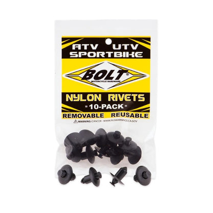 BOLT PLASTIC RIVET M8 XL PACK OF 10 PIECES