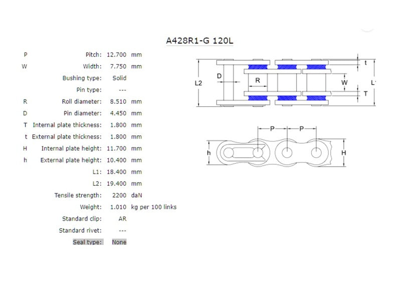 AFAM A428R1G ketting 428