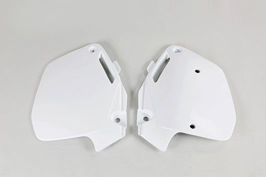 UFO Side number plates white Honda CR