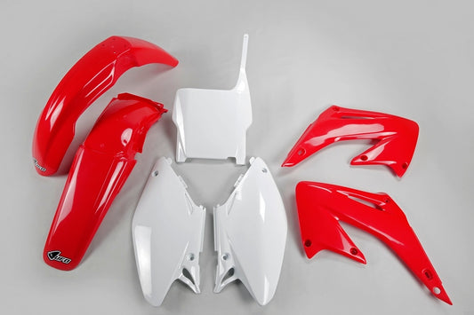 UFO Plastic kit OEM color red/white Honda CR125R/250R