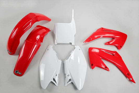 UFO Plastic kit OEM color red/white Honda CR125R/250R