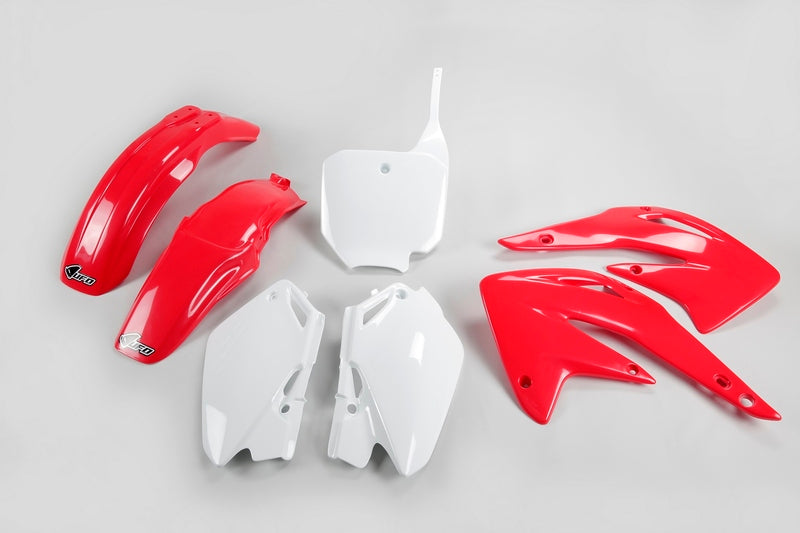 UFO Plastic kit OEM kleur rood/wit Honda CR85R/RB