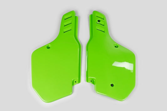 UFO Side number plates KX green Kawasaki KX