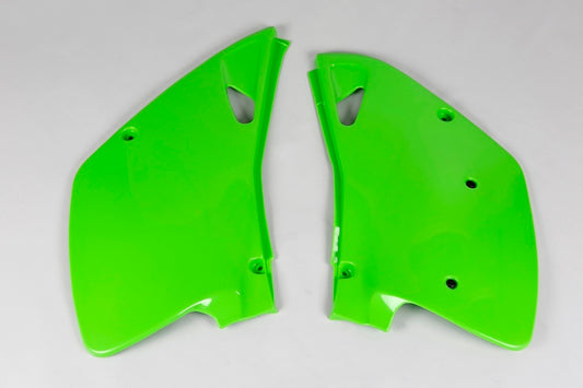 UFO Side number plates KX green Kawasaki KX125/250
