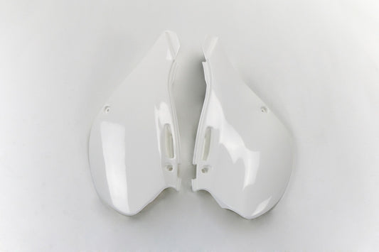 UFO Side number plates white Kawasaki KX125/250