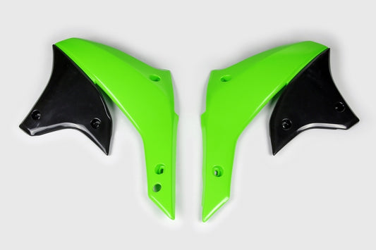 UFO Radiator shrouds OEM KX green Kawasaki KLX450R