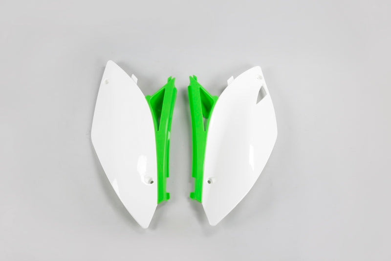 UFO Zijnummerplaten wit/groen Kawasaki KX450F