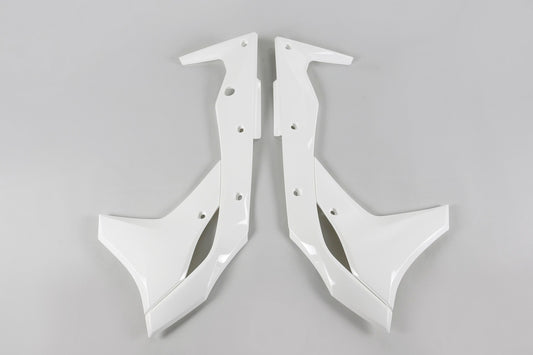 UFO Radiator shrouds white Kawasaki KX250F