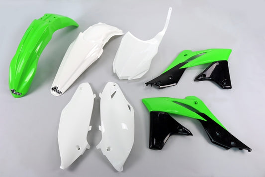 UFO Plastic kit OEM kleur groen/wit/zwart Kawasaki KX-F250