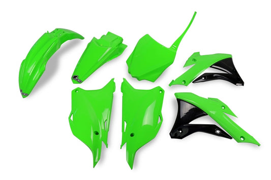 UFO Plastic kit OEM kleur Kawasaki KX85