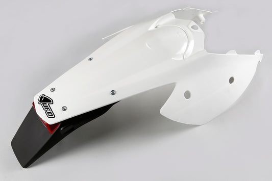UFO Achterspatbord + kentekenplaathouder + licht wit KTM