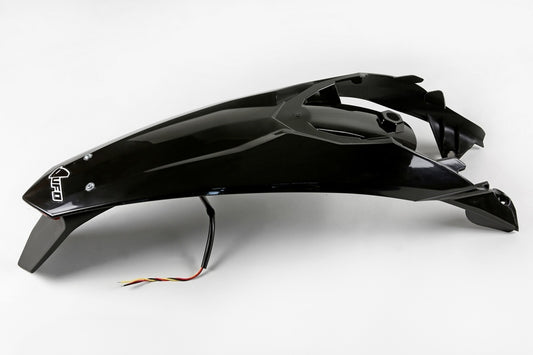 UFO Achterspatbord + kentekenplaathouder + licht zwart KTM