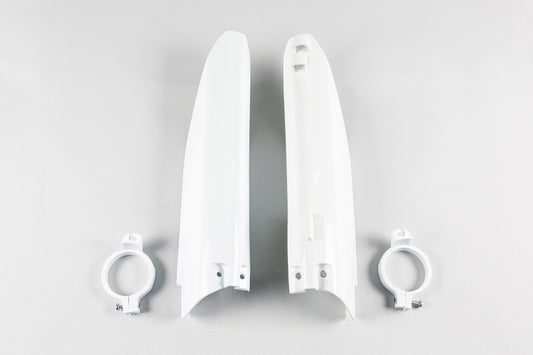 UFO Front fork protectors white Suzuki RM125/250
