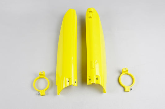 UFO Front fork protectors yellow Suzuki RM125/250