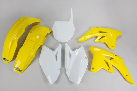 UFO Plastic kit OEM color yellow/white Suzuki RM-Z250