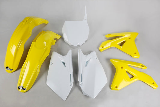 UFO Plastic kit OEM color yellow/white Suzuki RM-Z450