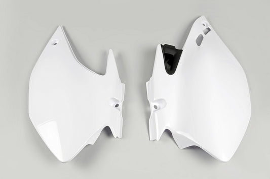 UFO Side number plates white Yamaha WR250F/450F 