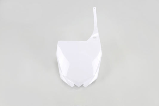 UFO Front number plate Husqvarna white Yamaha YZ125/250