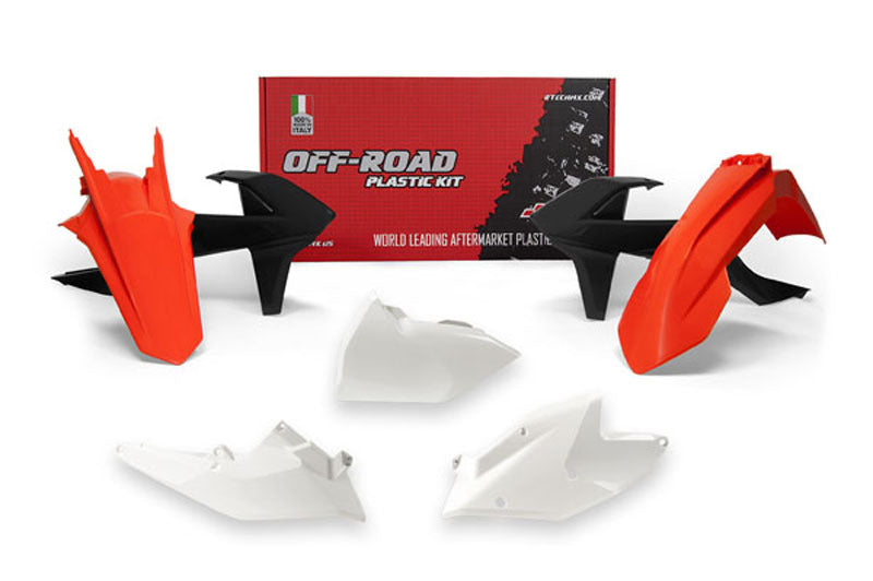 RACETECH plasticset oorspronkelijke kleur (2018) rood/wit/zwart KTM