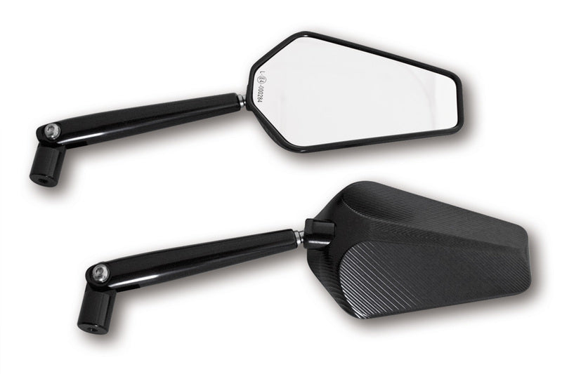 HIGHSIDER pro Handlebar Mirror Prato Black (Pair)