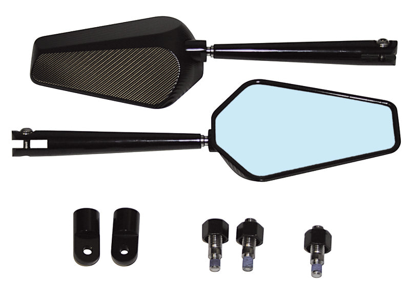 HIGHSIDER pro Handlebar Mirror Prato Black (Pair)