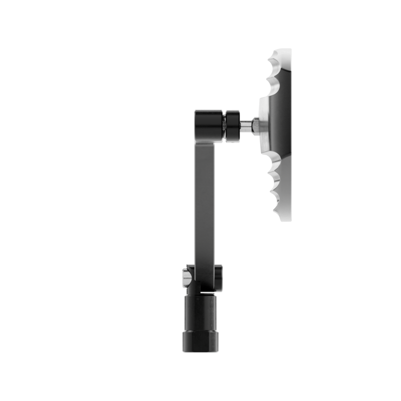 HIGHSIDER pro Handlebar Mirror Wave Black/Black (Pair)