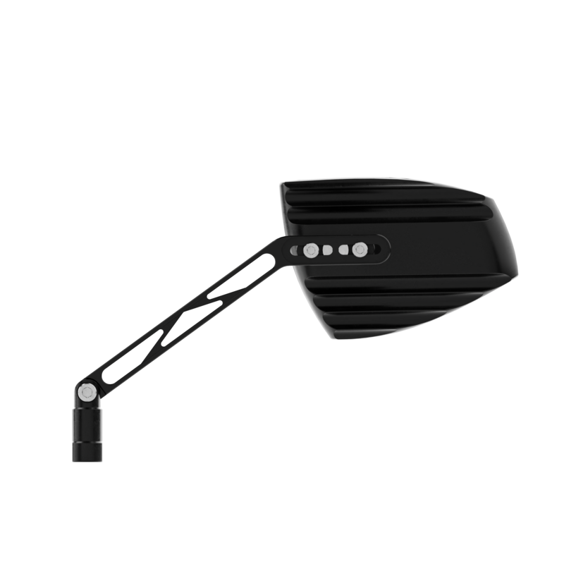 HIGHSIDER pro Handlebar Mirror Wave Black/Black (Pair)
