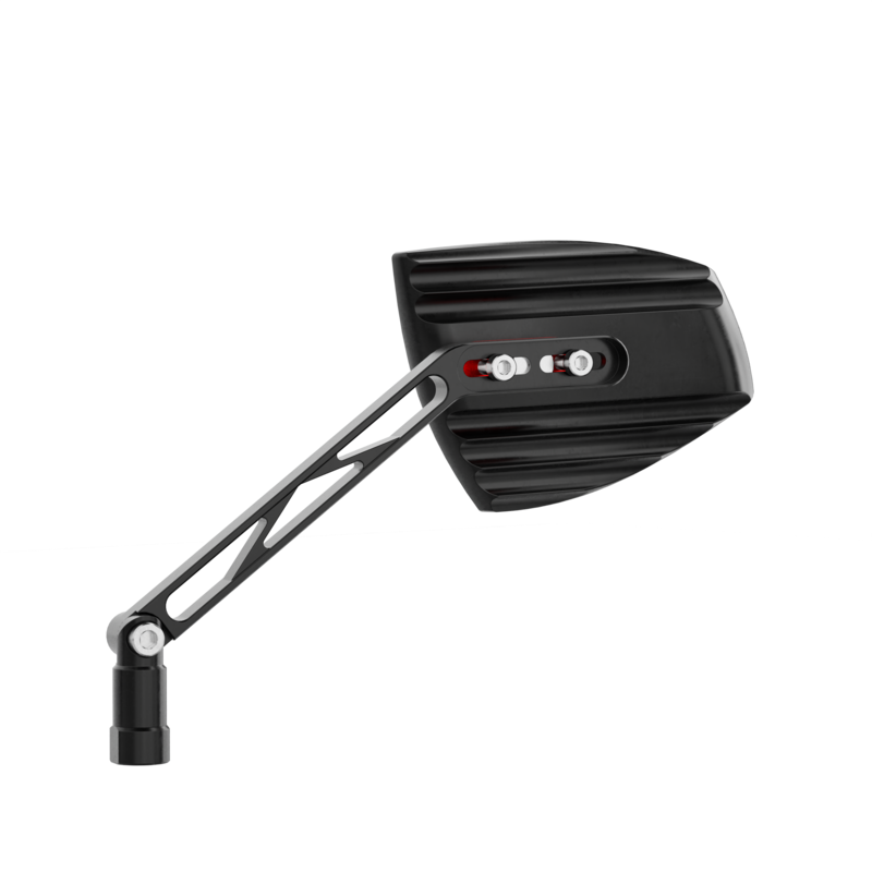 HIGHSIDER pro Handlebar Mirror Wave Black/Black (Pair)