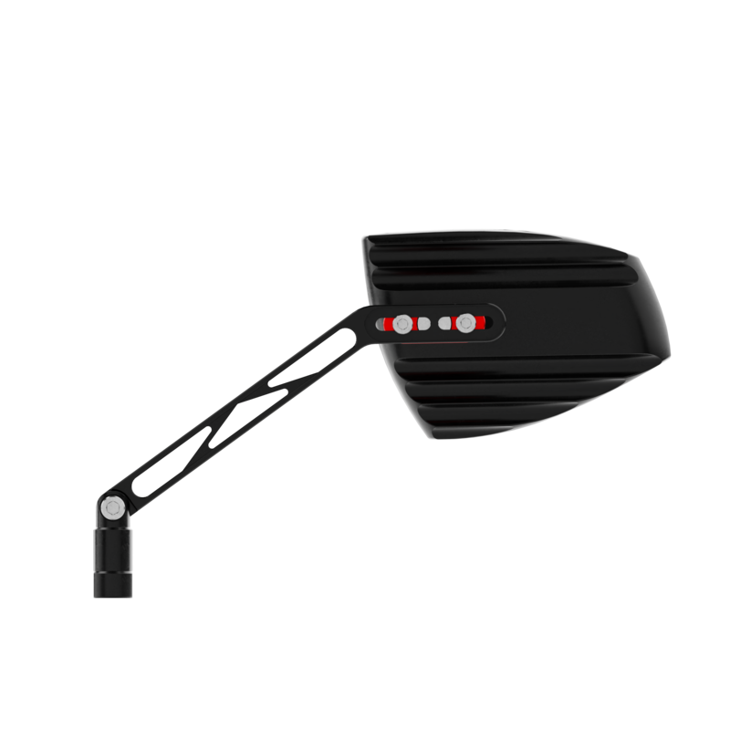 HIGHSIDER pro Handlebar Mirror Wave Black/Black (Pair)