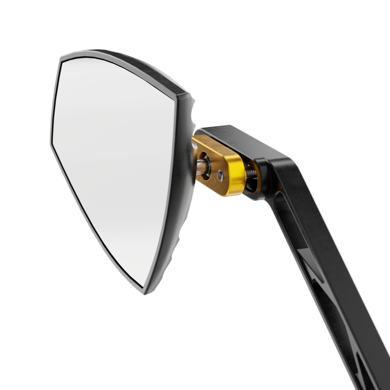 HIGHSIDER pro Handlebar Mirror Wave Black/Black (Pair)