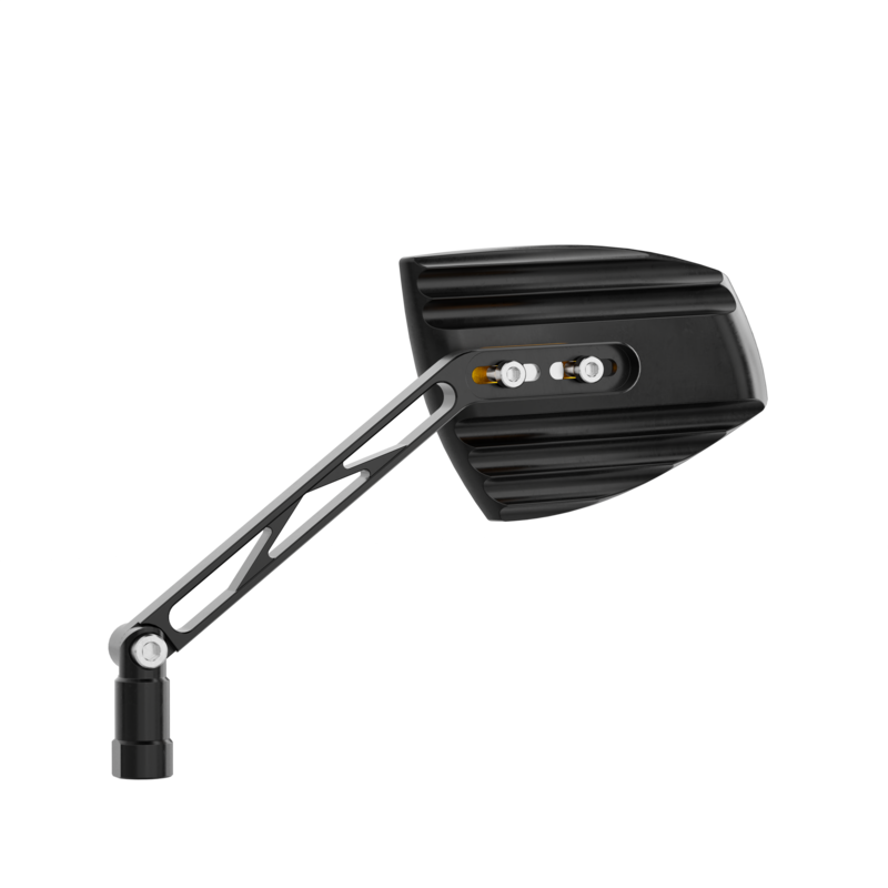 HIGHSIDER pro Handlebar Mirror Wave Black/Black (Pair)