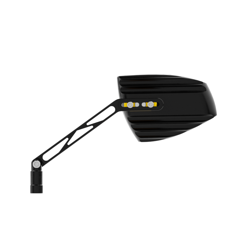 HIGHSIDER pro Handlebar Mirror Wave Black/Black (Pair)