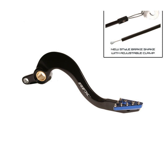 RFX Pro Series Solid-Tip Rear Brake Lever - Hard Anodised Black/blue