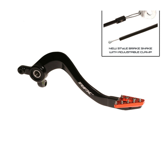 RFX Pro ST Rear Brake Lever (Hard Anodised Black/Orange) - KTM85