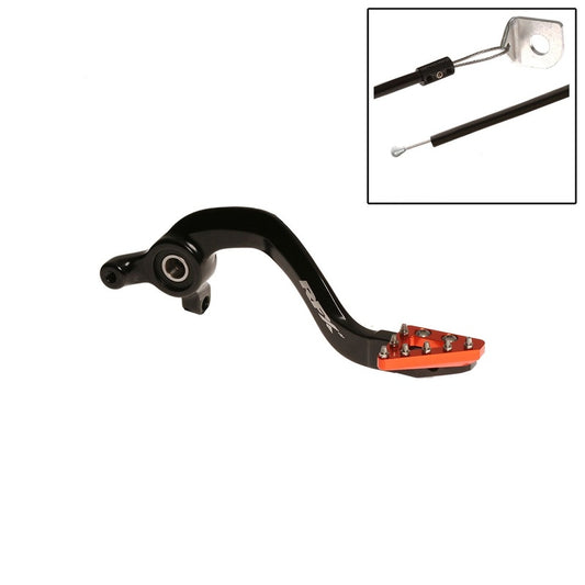 RFX Pro ST Rear Brake Lever (Hard Anodised Black/Orange) - KTM65