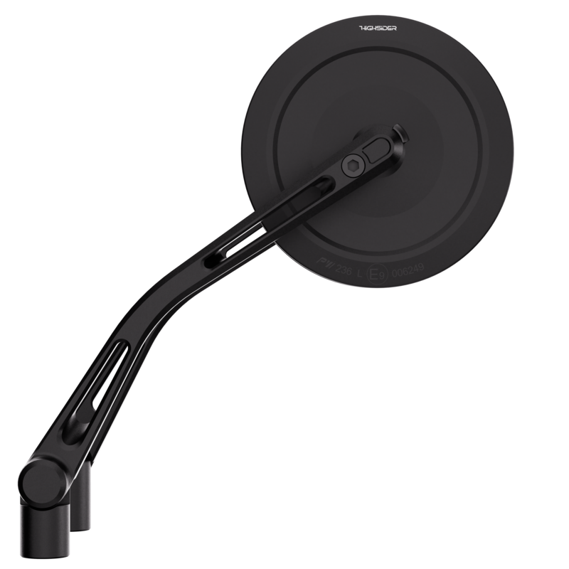 HIGHSIDER pro Handlebar Mirror Montana-Slim Black (Pair)