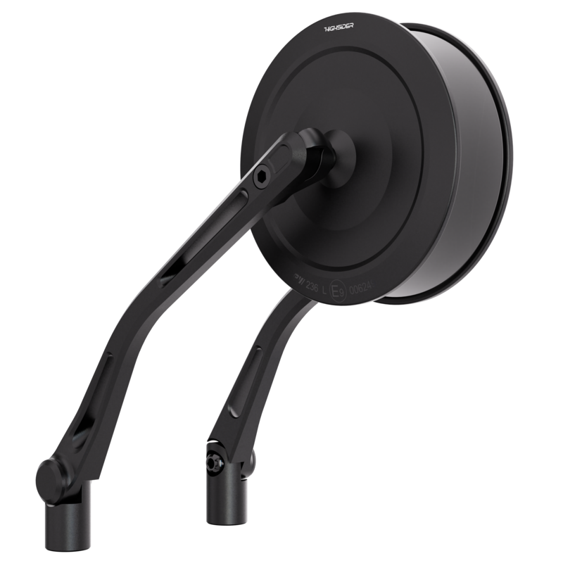 HIGHSIDER pro Handlebar Mirror Montana-Slim Black (Pair)