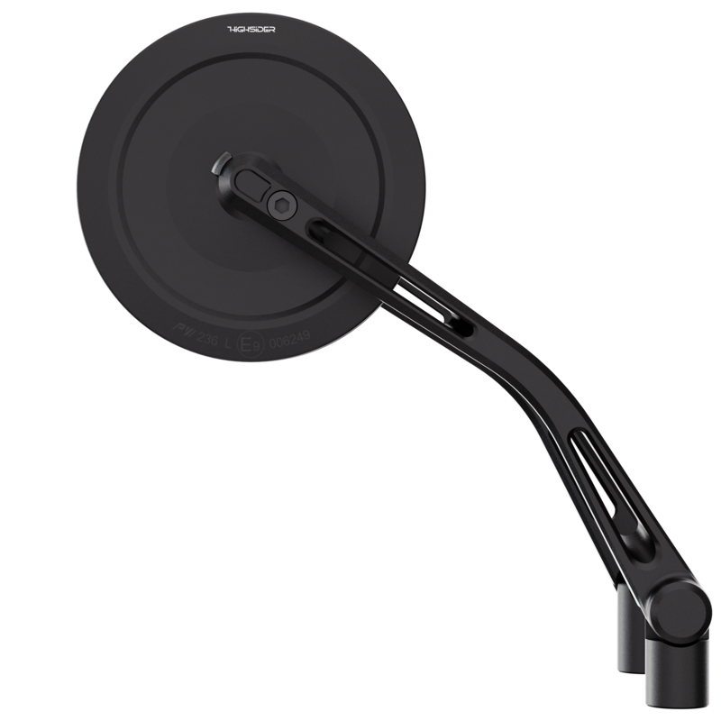 HIGHSIDER pro Handlebar Mirror Montana-Slim Black (Pair)