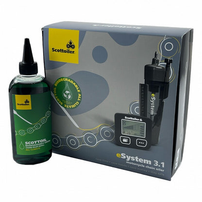 SCOTTOILER eSystem 3.1 Chain Lubrication System + Biodegradable Lubricant Green